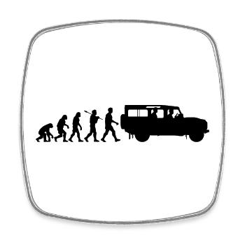 Defender 110 Evolution - Viereckiger Kühlschrankmagnet - Weiß - Vorne