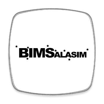 BIMS ALASIM - Viereckiger Kühlschrankmagnet - Weiß - Vorne