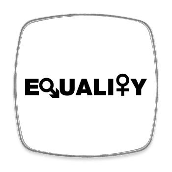 Equality # - Square fridge magnet - white - Front