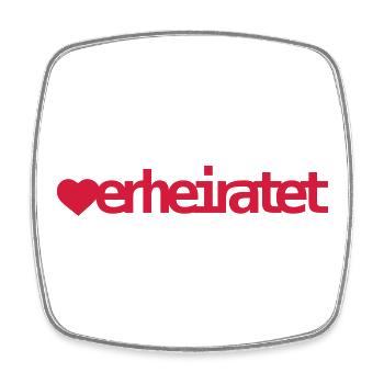 verheiratet | Hochzeit - Square fridge magnet - white - Front