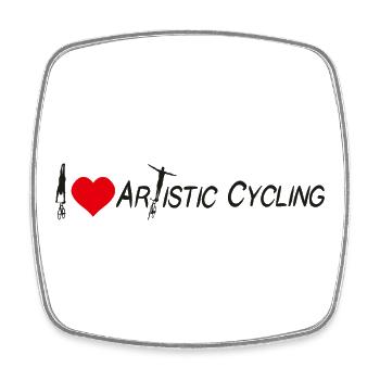 Artistic Cycling, Artistic Cycling, Indoor Cycling, I Love - Square fridge magnet - white - Front