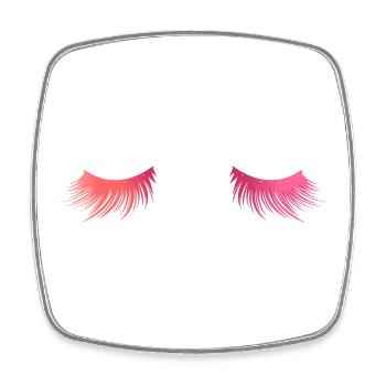 Lange schöne Wimpern - Geschenk - Viereckiger Kühlschrankmagnet - Weiß - Vorne