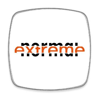 Normal-Extreme - Square fridge magnet - white - Front