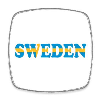 Sweden - Square fridge magnet - white - Front