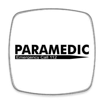 Paramedic Emergency Call 112 - Viereckiger Kühlschrankmagnet - Weiß - Vorne