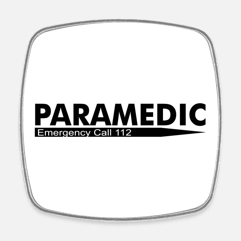 Appel d'urgence paramédical 112 - Magnet carré - blanc