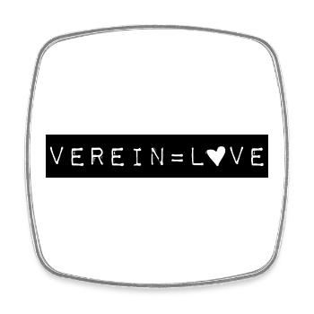 Club = Love - Square fridge magnet - white - Front