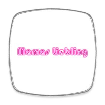 Mamas Liebling - Viereckiger Kühlschrankmagnet - Weiß - Vorne