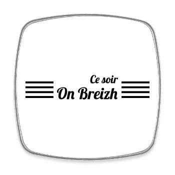 Ce soir On Breizh ! - Magnet carré - blanc - Devant