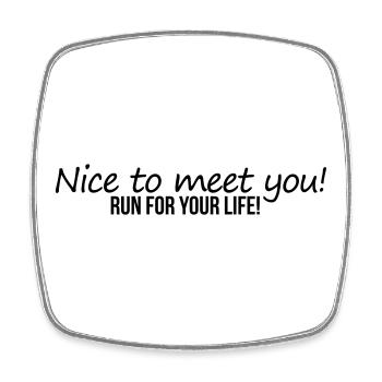 Nice To Meet You - Square fridge magnet - white - Front