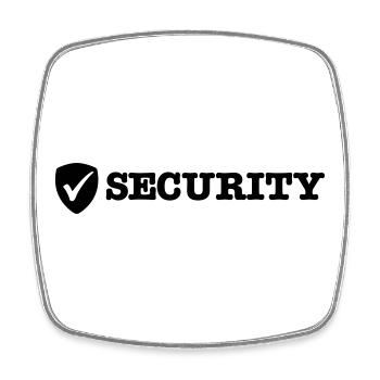 security - Square fridge magnet - white - Front