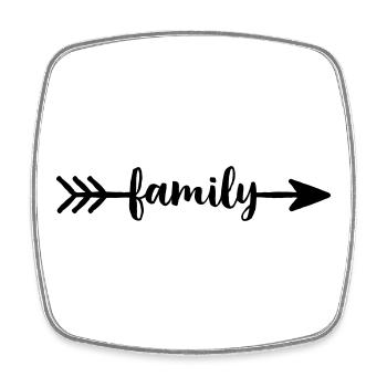 family flèche amour communauté amitié - Magnet carré - blanc - Devant