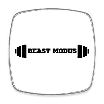 culturiste, musculation,fitness,entraînement,bête - Magnet carré - blanc - Devant