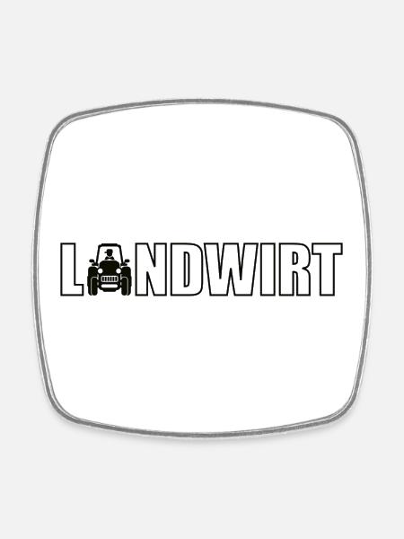 beruf landwirt traktor - Viereckiger Kühlschrankmagnet - Weiß