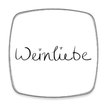 Weinliebe - Square fridge magnet - white - Front