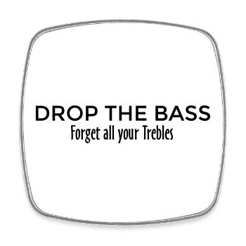 Drop the Bass Dubstep Drum and Bass Design (EU) - Square fridge magnet - white - Front
