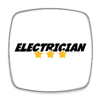 Electrician Electricity Elektriker Electricien Job - Square fridge magnet - white - Front