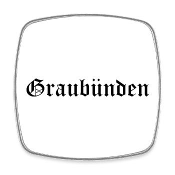 Graubünden - Square fridge magnet - white - Front