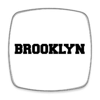 Brooklyn – Urban Street Style - Viereckiger Kühlschrankmagnet - Weiß - Vorne