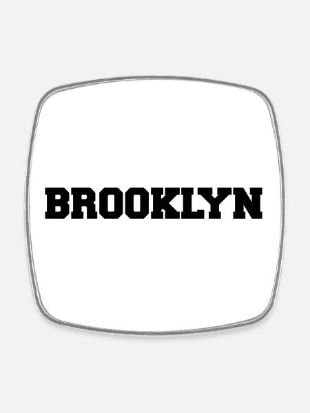 Brooklyn – Urban Street Style - Square fridge magnet - white