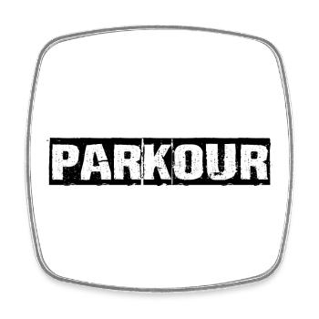 parkour - Viereckiger Kühlschrankmagnet - Weiß - Vorne