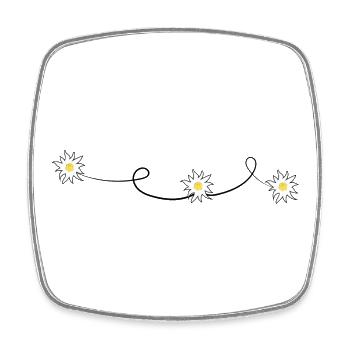 Edelweiss - Viereckiger Kühlschrankmagnet - Weiß - Vorne