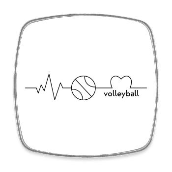Volleyball - Viereckiger Kühlschrankmagnet - Weiß - Vorne