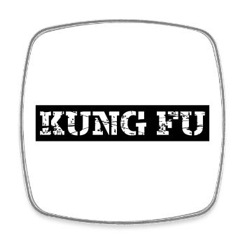 Kung-fu - Magnet carré - blanc - Devant