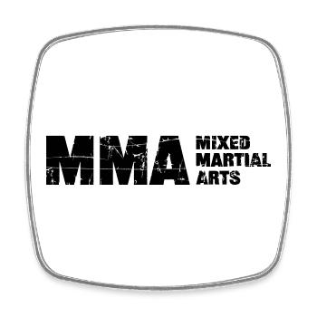 MMA - Viereckiger Kühlschrankmagnet - Weiß - Vorne