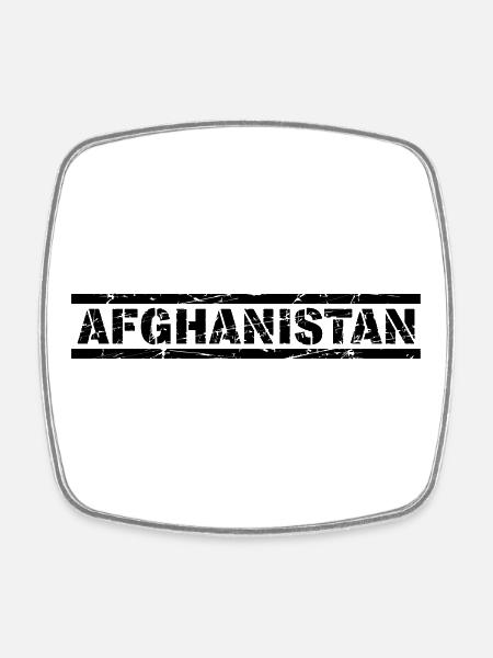 Afghanistan - Square fridge magnet - white