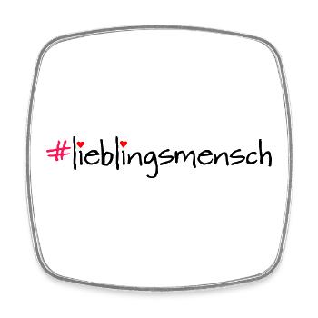 #lieblingsmensch - Viereckiger Kühlschrankmagnet - Weiß - Vorne