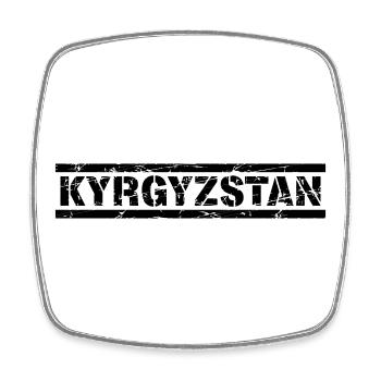 Kyrgyzstan - Viereckiger Kühlschrankmagnet - Weiß - Vorne