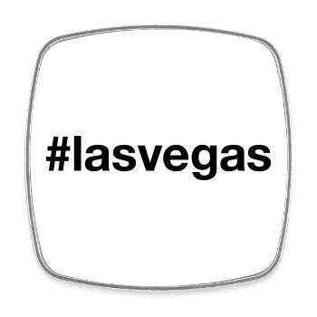 LAS VEGAS Hashtag Nevada USA - Viereckiger Kühlschrankmagnet - Weiß - Vorne