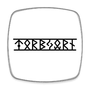 Torbjörn - Viereckiger Kühlschrankmagnet - Weiß - Vorne