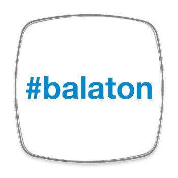 BALATON Hungary Ungarn Hashtag - Viereckiger Kühlschrankmagnet - Weiß - Vorne