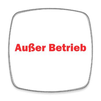 Außer Betrieb Geduldsfaden ist gerissen - Viereckiger Kühlschrankmagnet - Weiß - Vorne