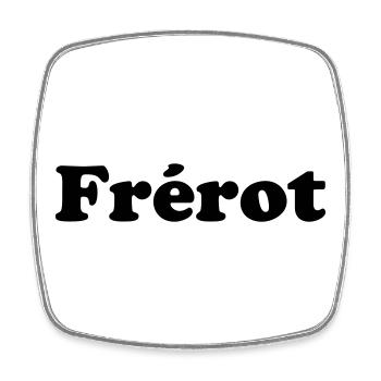 Frérot - expression amicale  - Magnet carré - blanc - Devant