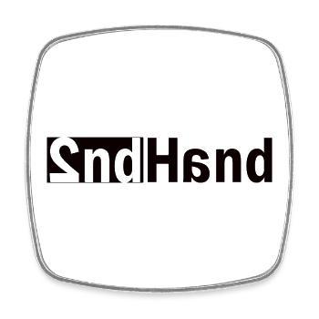 2ndhand - Viereckiger Kühlschrankmagnet - Weiß - Vorne