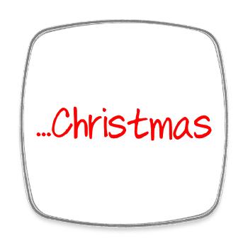 Frohe Weihnachten - Viereckiger Kühlschrankmagnet - Weiß - Vorne