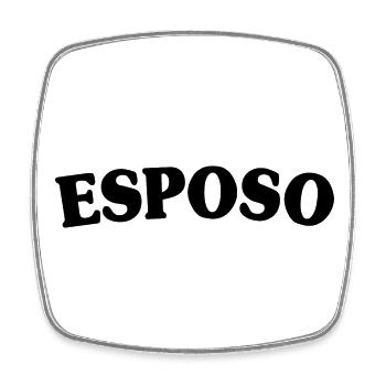 Esposo Husband To Be Groom Married Men Wedding - Square fridge magnet - white - Front