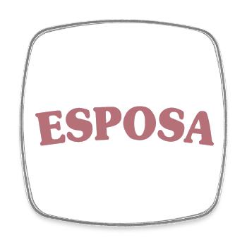 Esposa Cool Wife To Be Bride Couple Wedding Gift - Square fridge magnet - white - Front
