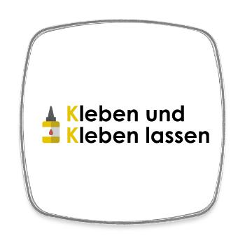 Kleben und Kleben lassen - Viereckiger Kühlschrankmagnet - Weiß - Vorne