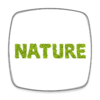 Nature - Square fridge magnet - white - Front