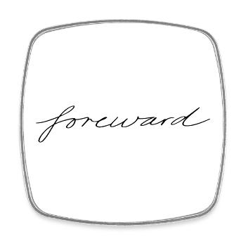 Foreward - Square fridge magnet - white - Front