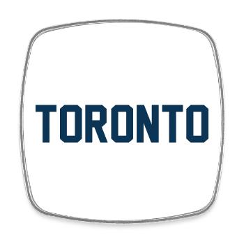 Toronto - Magnet carré - blanc - Devant