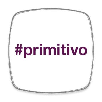 PRIMITIVO Hashtag - Square fridge magnet - white - Front