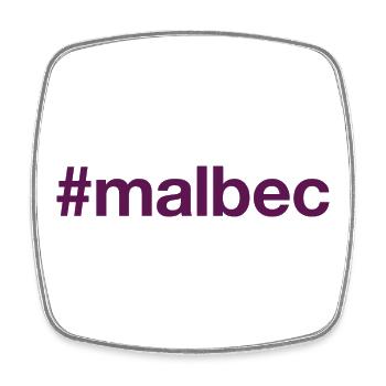 MALBEC Hashtag - Square fridge magnet - white - Front