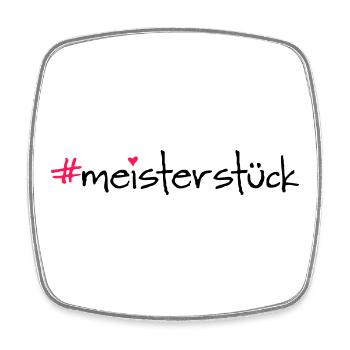 meisterstück - Viereckiger Kühlschrankmagnet - Weiß - Vorne