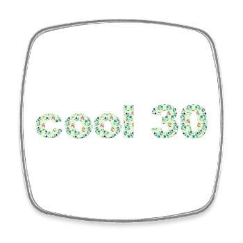 geburtstagsshirts, cool 30, für damen - Viereckiger Kühlschrankmagnet - Weiß - Vorne