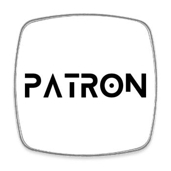 El Patron Lettering – Stylischer Spruch - Viereckiger Kühlschrankmagnet - Weiß - Vorne